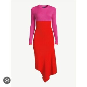 Sweater dress - two tone